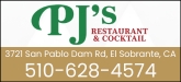 PJ's Restaurant & Cocktail Sponsorship Banner